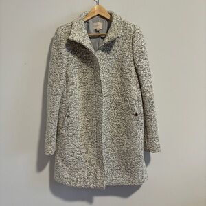 LOFT Gray Textured Pea Coat